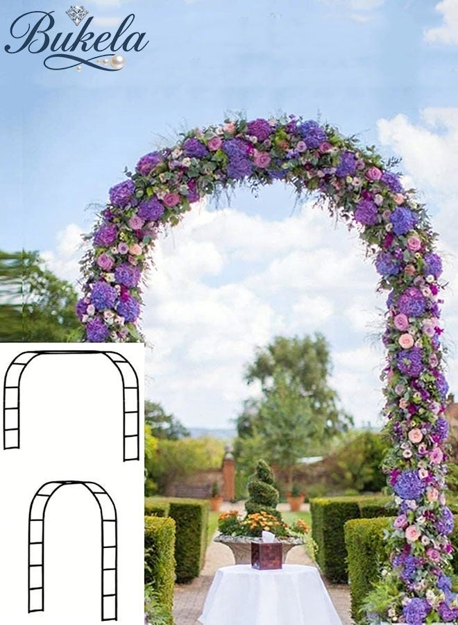 كيلا تعريشة، تعريشة حديقة، قوس حديقة، عريشة حديدية سوداء داكنة، أقواس معدنية للنباتات، أقواس زفاف، ديكورات زهور خارجية، عريشة، فناء، تعريشة - Image 1